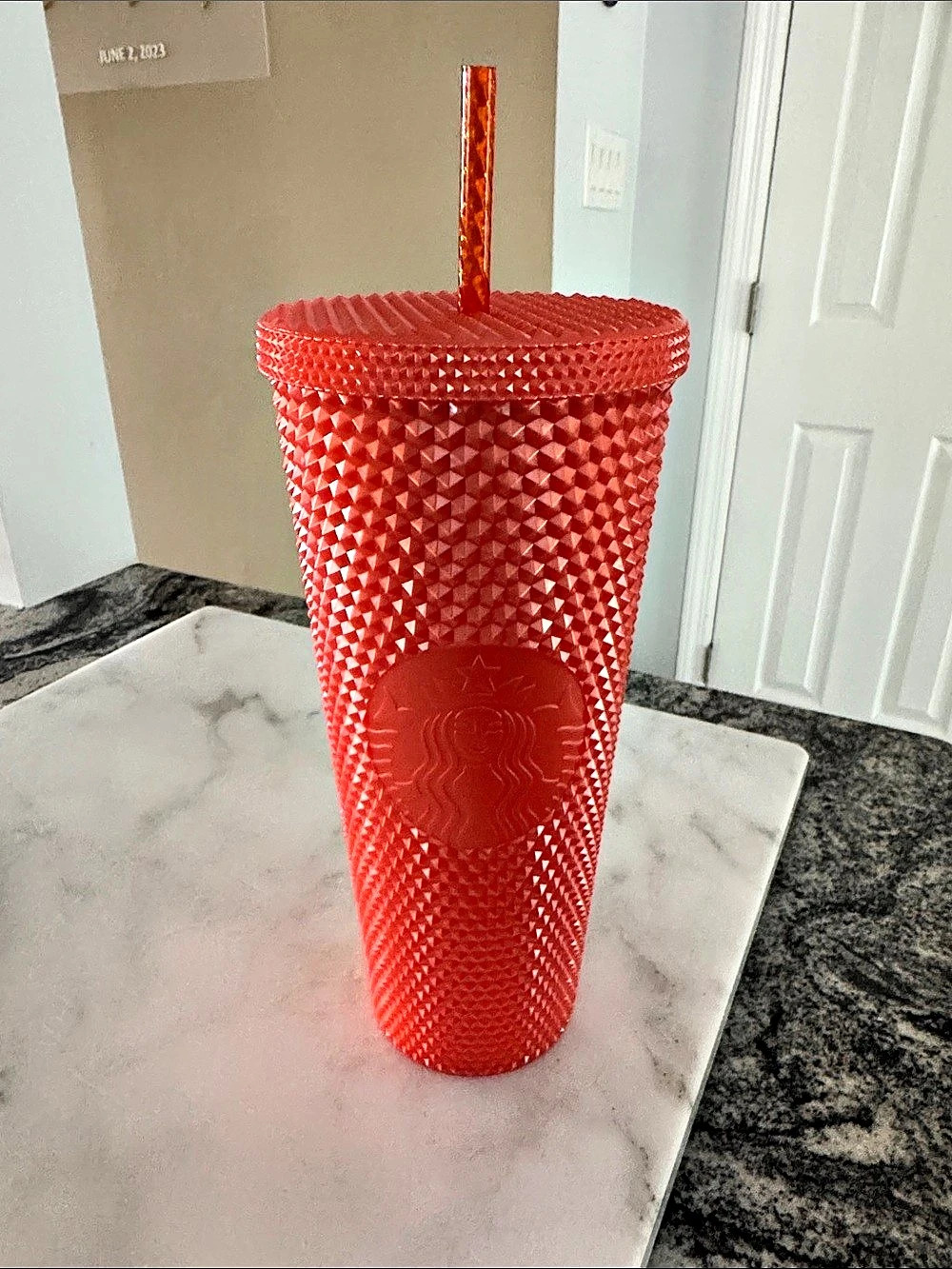 Starbucks Orange Studded Tumbler 24 oz